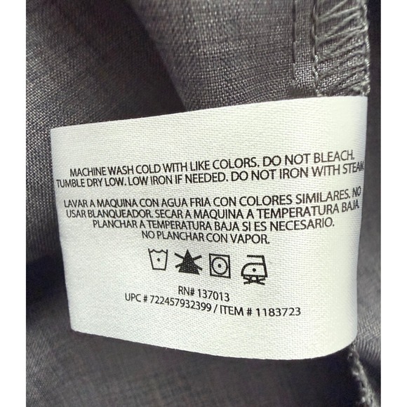 ORVIS Mens Charcoal Gray Short Sleeve Button Up Shirt Classic Fit Size Large - Picture 8 of 8